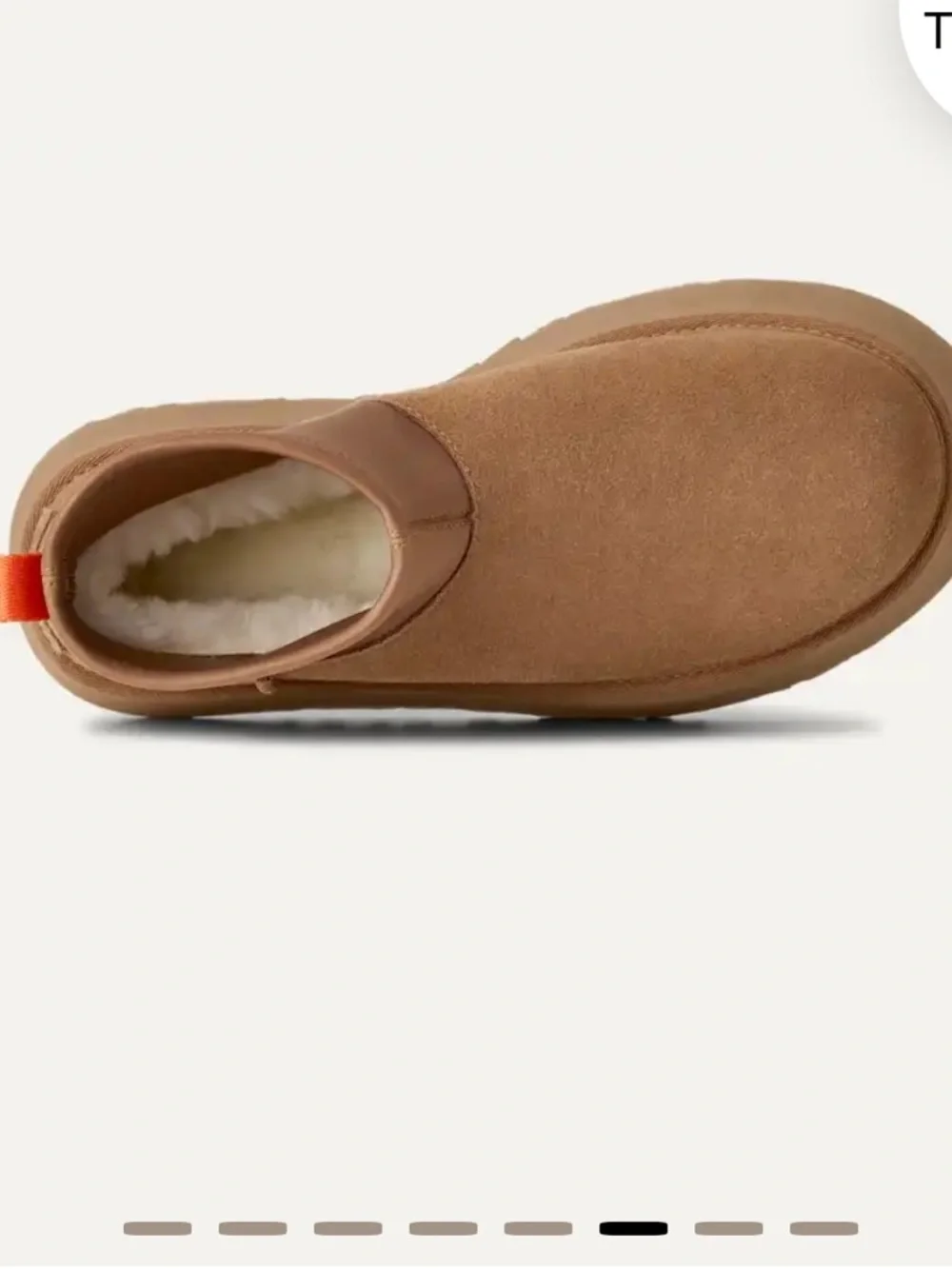 UGG Platform Mini dipper Boots Size 8 Chestnut Suede Neoprene Sock Chunky  NWT